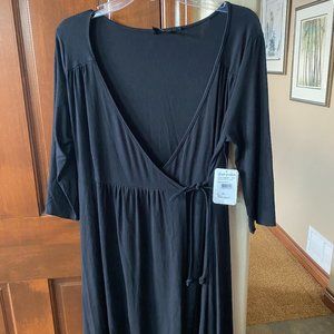 NWT Fresh Produce Wrap Dress, "Wrap Me Up Dress", Large, Black